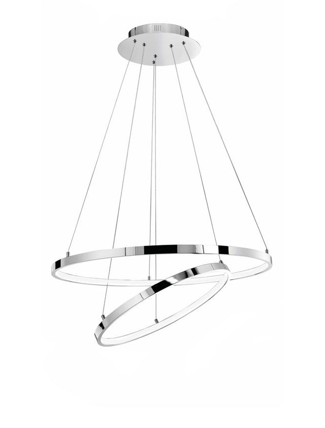 ARIA Chrome Aluminium & Acrylic Adjustable LED 85 Watt 4500Lm 3000K IP20 D: 60 H: 120 cm