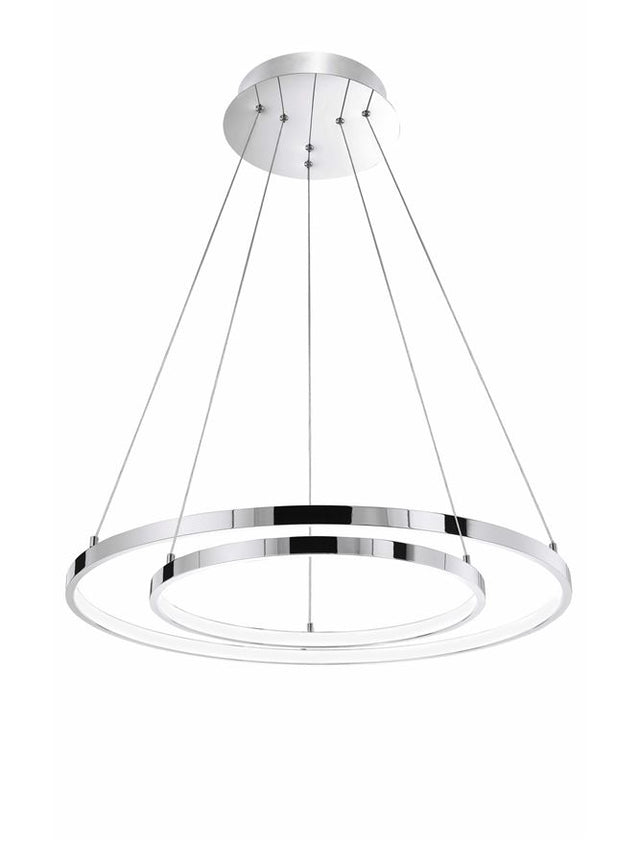 ARIA Chrome Aluminium & Acrylic Adjustable LED 85 Watt 4500Lm 3000K IP20 D: 60 H: 120 cm Dimmable