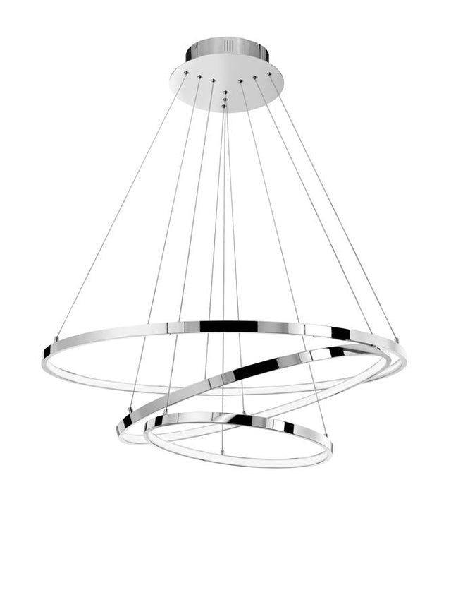 ARIA Chrome Aluminium & Acrylic Adjustable LED 145 Watt 230 Volt 8100Lm 3000K IP20 D: 80 H: 120 cm