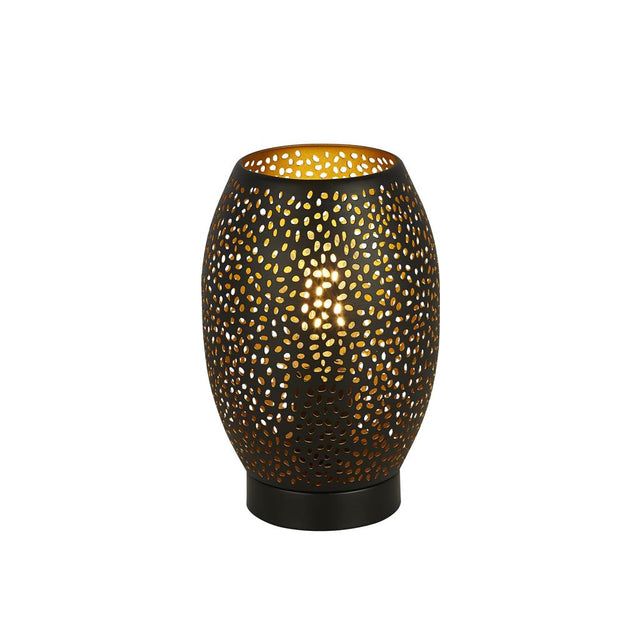 LASER 1LT TABLE LAMP, BLACK AND GOLD