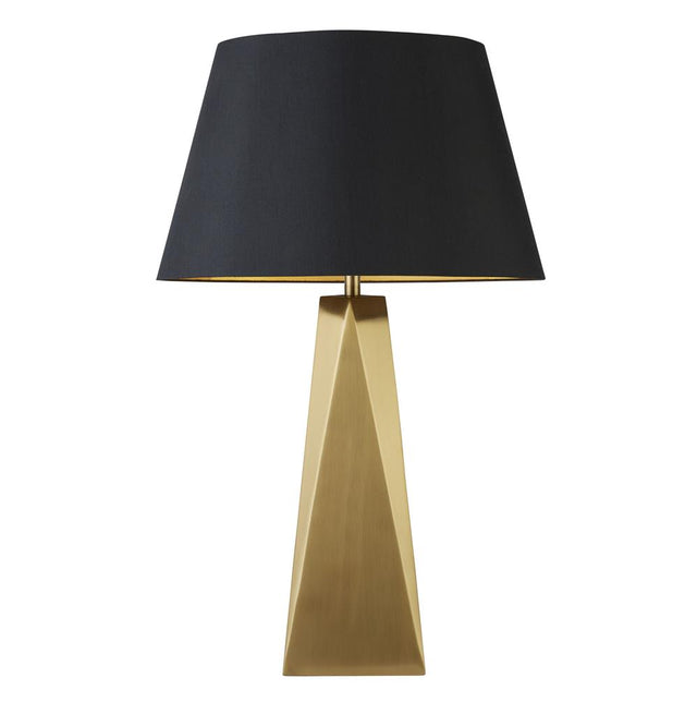 MALDON 1LT TABLE LAMP, GOLD, BLACK SHADE WITH GOLD INTERIOR