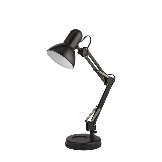 DESK PARTNERS SHINY BLACK HOBBY TABLE LAMP