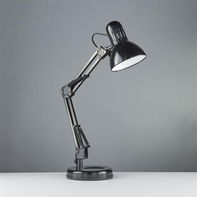 DESK PARTNERS SHINY BLACK HOBBY TABLE LAMP