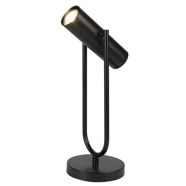 TELESCOPE 1LT CYLINDER SHADE TABLE LAMP, MATT BLACK