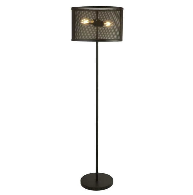 FISHNET 2LT FLOOR LAMP, MATT BLACK