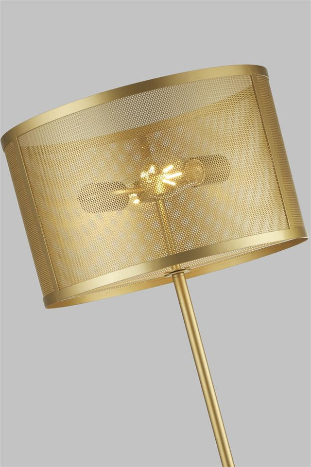 FISHNET 2LT FLOOR LAMP, MATT GOLD