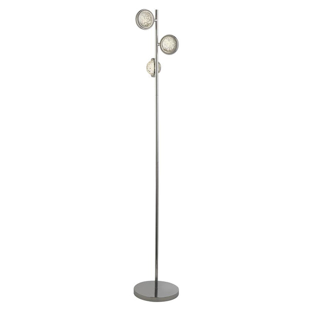 QUARTZ 3LT  FLOOR LAMP, BUBBLE GLASS WITH DETAILED RIM