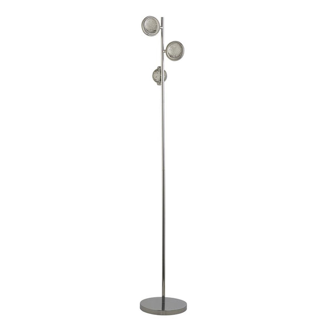 QUARTZ 3LT  FLOOR LAMP, BUBBLE GLASS WITH DETAILED RIM