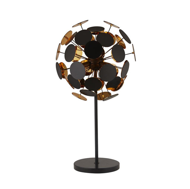 DISCUS BLACK/GOLD 3LT TABLE LAMP