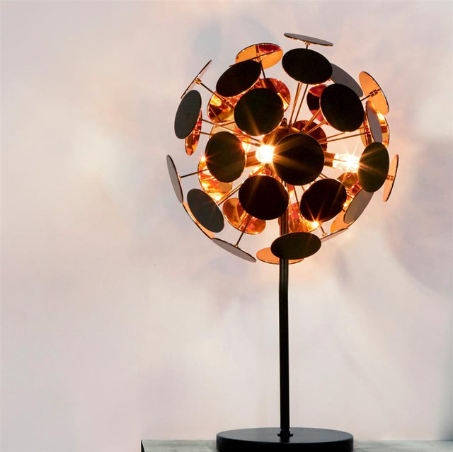 DISCUS BLACK/GOLD 3LT TABLE LAMP