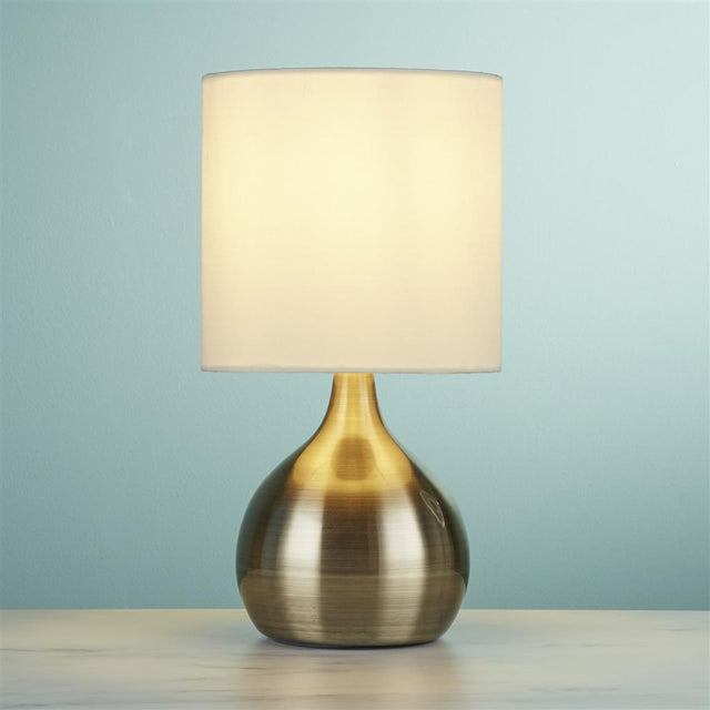 TOUCH TABLE LAMP ANTIQUE BRASS