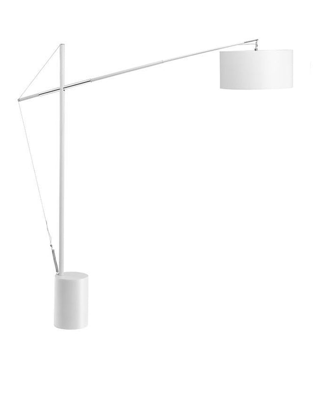 TRACCIA Iron & Plastic White Fabric Shade Adjustable LED E27 1x12 W IP20 Bulb Excluded L: 195 W: 40 H: 165