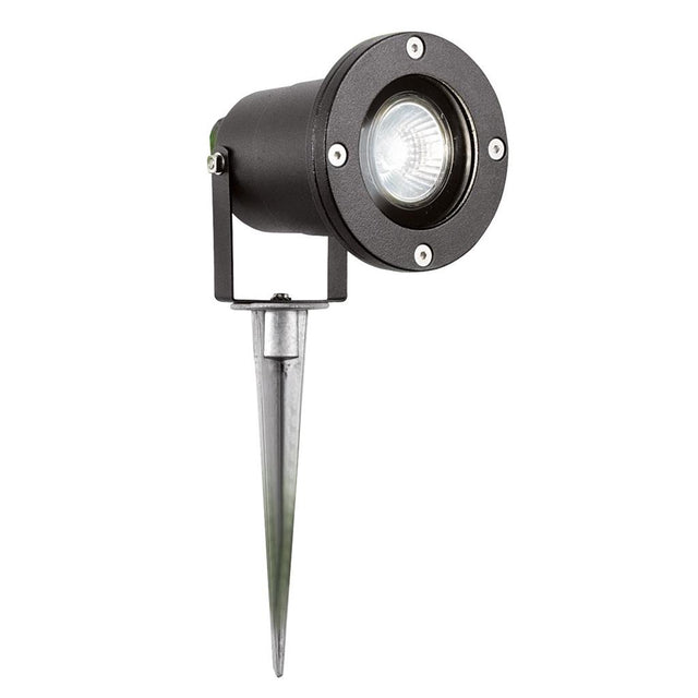 OUTDOOR & PORCH (GU10 LED) -  DIRECTIONAL SPIKE LIGHT RUST BROWNWITH EU PLUG