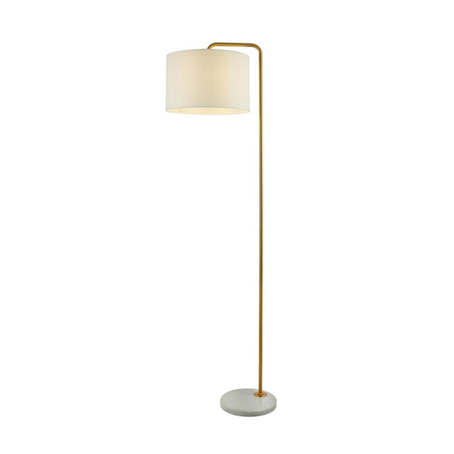 GALLOW GOLD FLOOR LAMP WITH WHITE MARBLE BASE