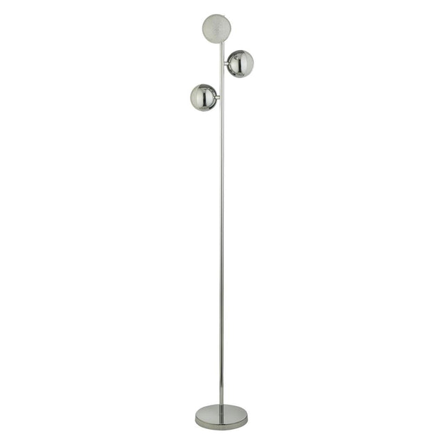 MARBLES 3LT FLOOR LAMP - CHROME WITH CRYSTAL SAND