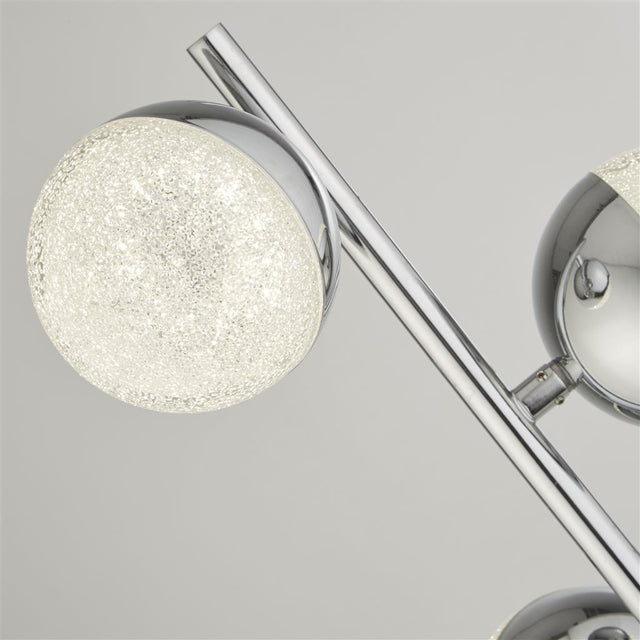 MARBLES 3LT FLOOR LAMP - CHROME WITH CRYSTAL SAND