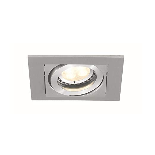 Lyric 1 x50w GU10 brushed aluminium downlight