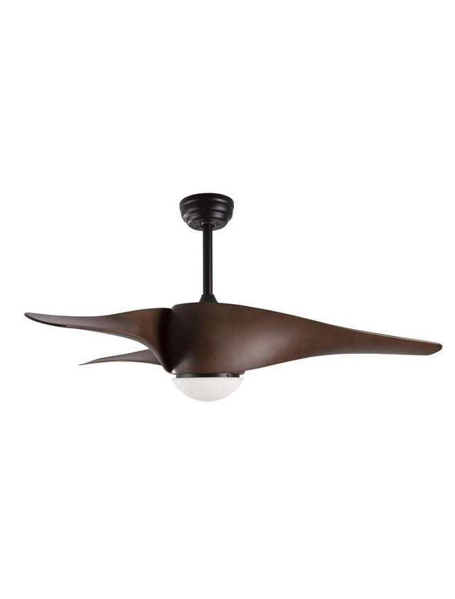 BREEZE Fan Body Material Steel Matt Black&Glass 3ABS Blades with Wood