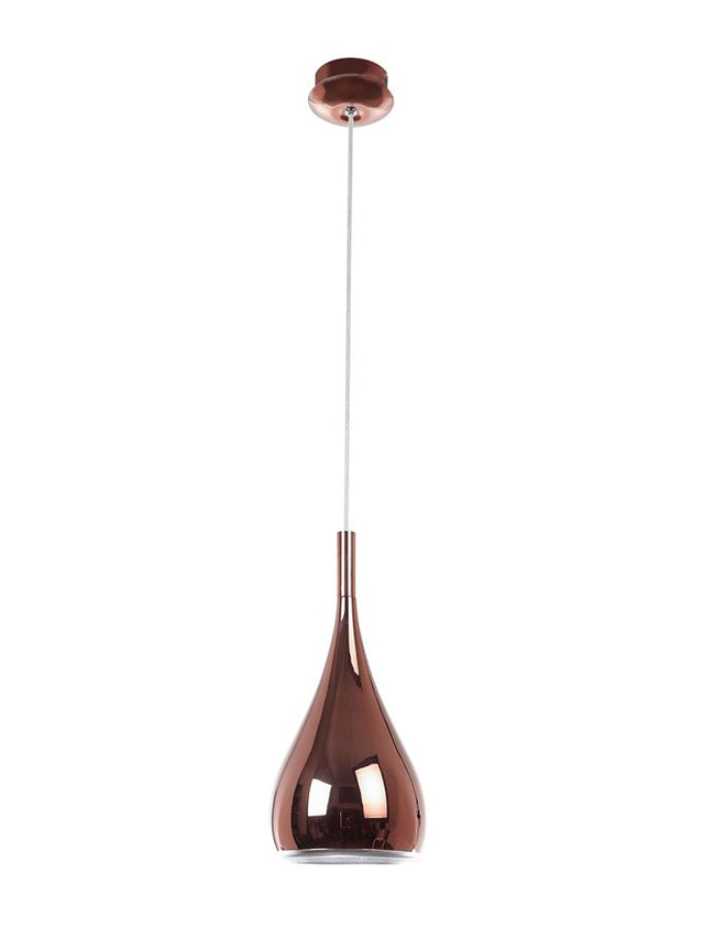 CIOTO Metal Rose Gold Outside White Chrome Inside E27 LED 1x5W Bulb Excluded D: 16 H1: 33 H2: 125 cm