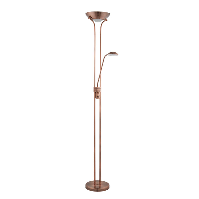 LED MOTHER & CHILD FLOOR LAMP - ANTIQUE COPPER