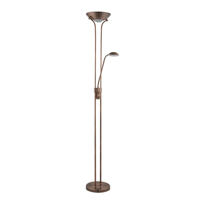 LED MOTHER & CHILD FLOOR LAMP - ANTIQUE COPPER