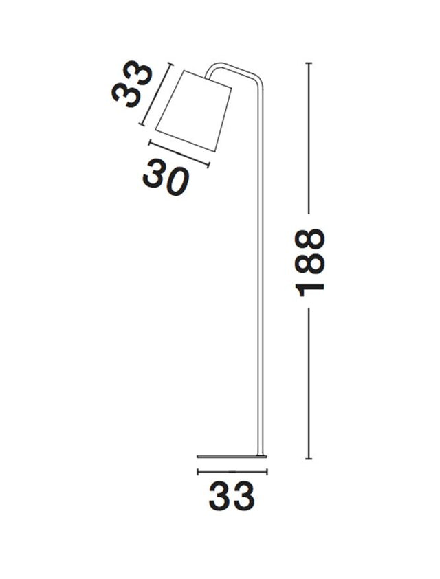 STABILE Matt Yellow Metal Outside Matt White Inside LED E27 1x12 Watt IP20 Bulb Excluded D: 30 H: 188 cm