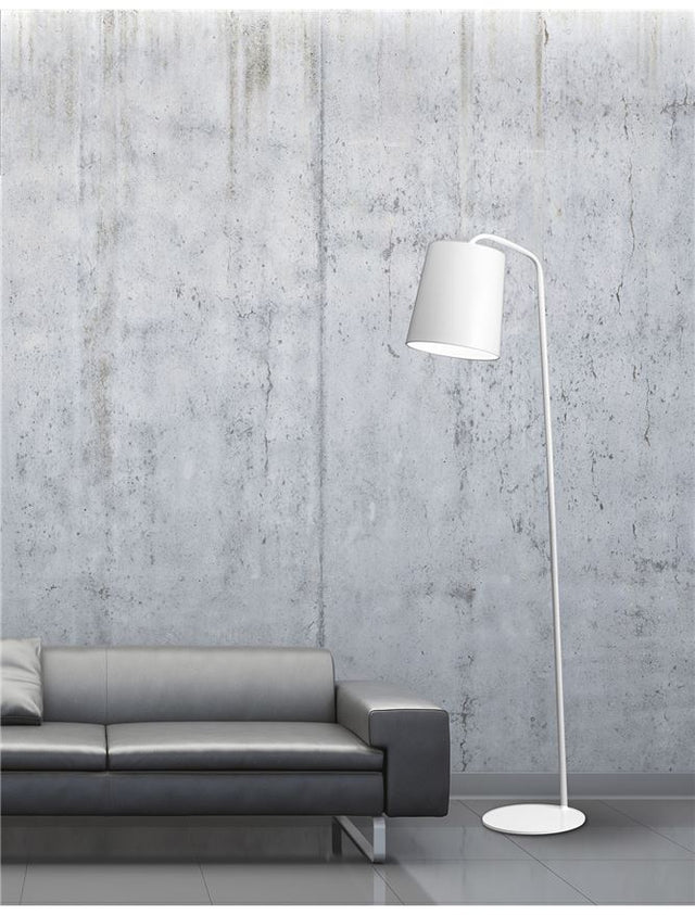 STABILE Matt White Metal Outside Matt White Inside LED E27 1x12 Watt IP20 Bulb Excluded D: 30 H: 188 cm