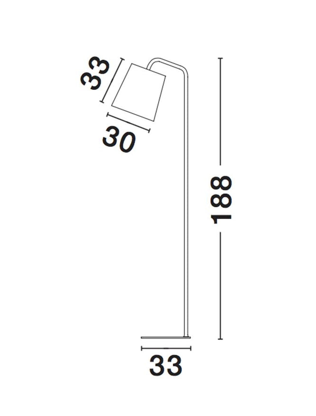 STABILE Matt White Metal Outside Matt White Inside LED E27 1x12 Watt IP20 Bulb Excluded D: 30 H: 188 cm