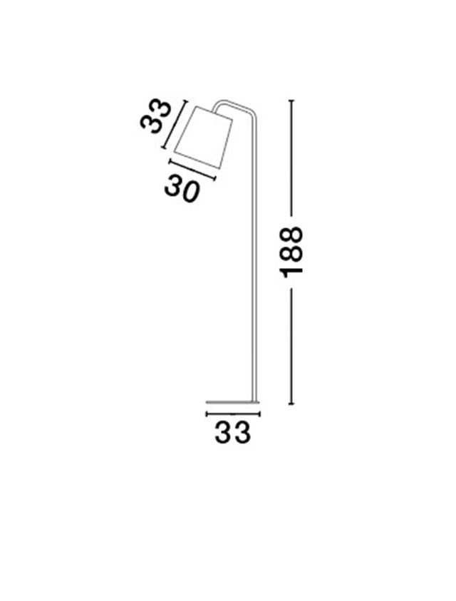 STABILE Matt Black Metal Outside Matt White Inside LED E27 1x12 W IP20 Bulb Excluded D: 30 H: 188 cm