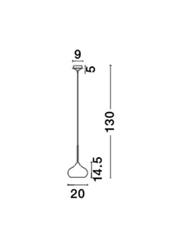 CIOTO Metal Rose Gold Outside White Chrome Inside LED E14 1x5W Bulb Excluded D: 20 H1:14.5 H2:130 cm