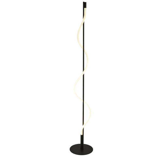 SERPENT 1LT LED FLOOR LAMP, BLACK WITH ACRYLIC