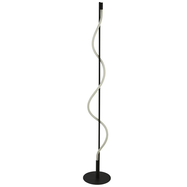 SERPENT 1LT LED FLOOR LAMP, BLACK WITH ACRYLIC