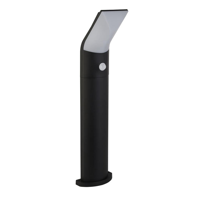 COPENHAGEN OUTDOOR 1LT LED POST WITH PIR SENSOR, DIE CAST WITH OPAL SHADE