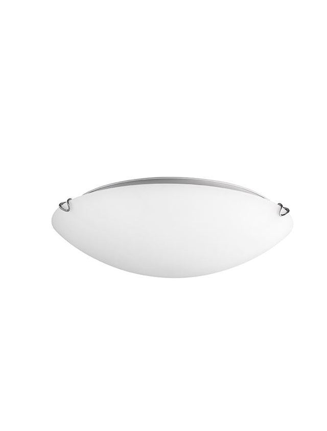 ANCO Ceiling Light Satinated White Glass Chrome Metal LED E27 1x12 WD:30 H:8cm