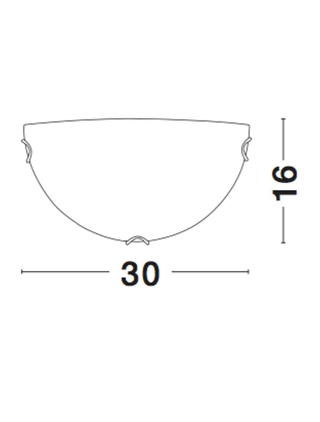 ANCO Wall Lamp Satinated White Glass Chrome Metal LED E27 1x12W L:30 W:7,5 H:16cm