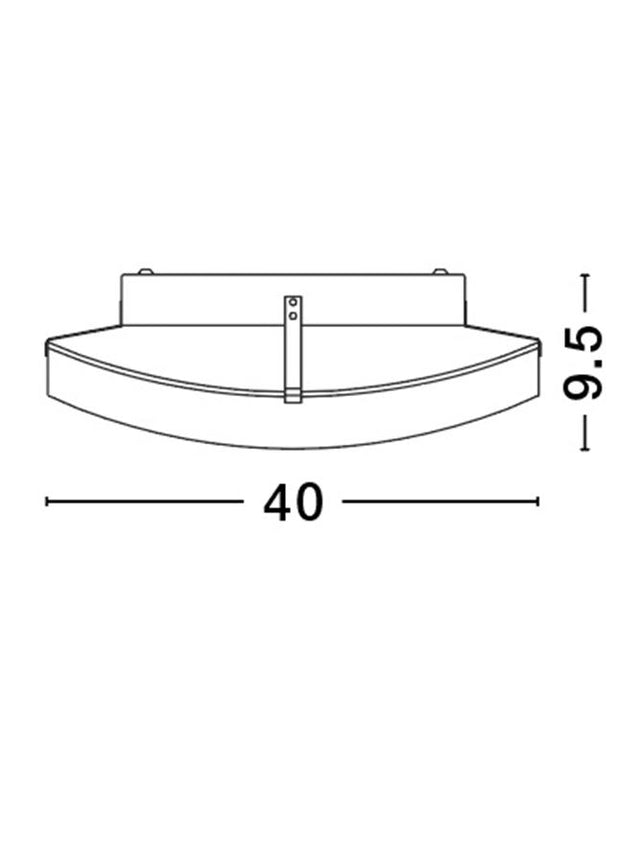 GIORNO Ceiling LightAlabaster Glass Chrome Metal LED E27 2x12W D:40 H:9.5cm