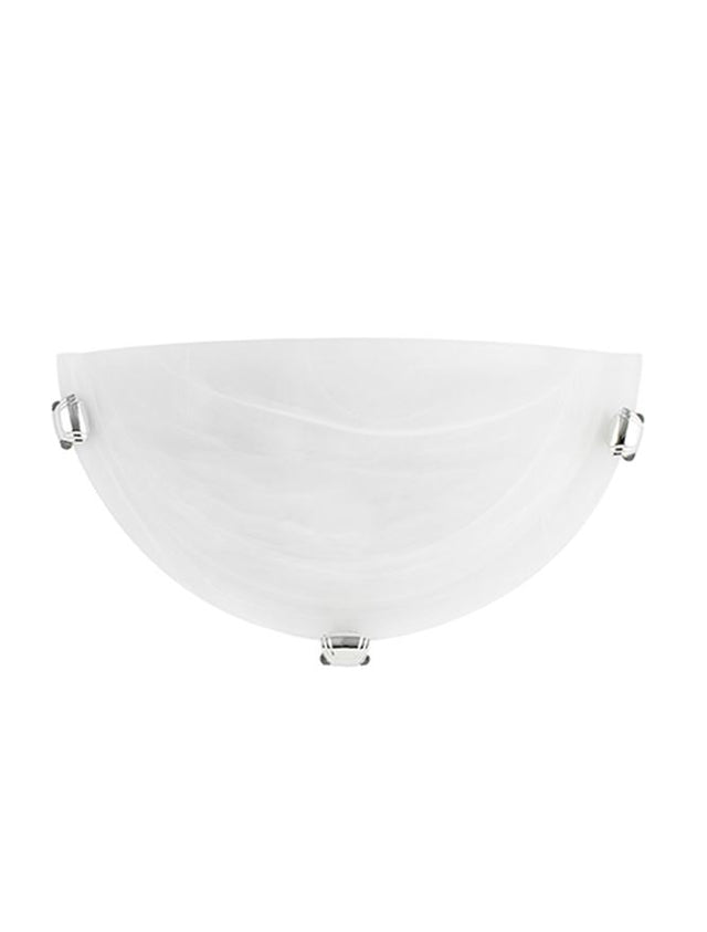 GIORNO Wall Lamp Alabaster Glass Chrome Metal LED E27 1x12W L:30 H:16cm