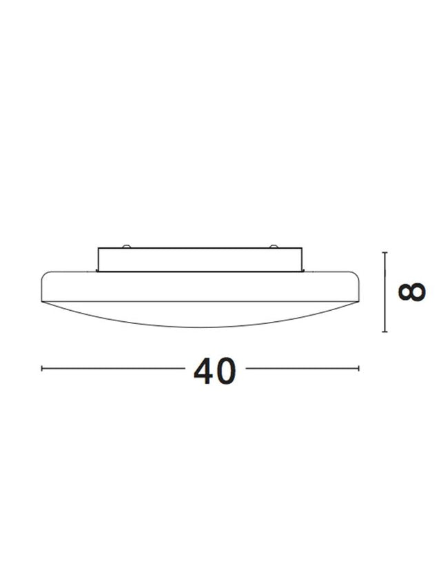 IVI Ceiling Light IP44 White Opal Glass LED E27 2x12W D:40 H:8cm