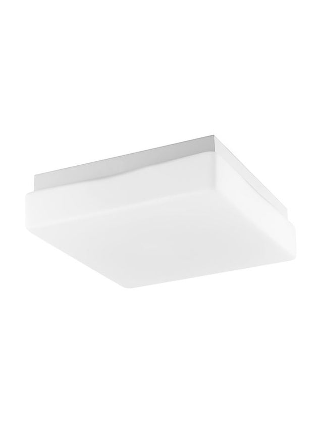 CUBE Ceiling Light IP44 White Opal Glass LED E27 1x12W L:25 H:7.5cm