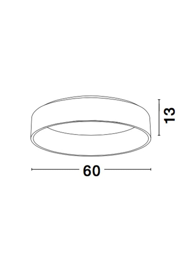 RANDO Matt White Aluminium & Acrylic LED 42 Watt 230 Volt 2520Lm 3000K IP20 D: 60 H: 13 cm