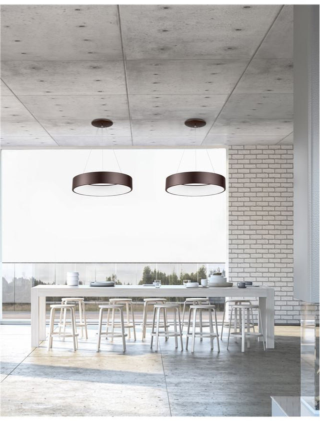 RANDO Coffee Brown Aluminium & Acrylic LED 42 Watt 230 Volt 2520Lm 3000K IP20 D: 60 H: 120 cm