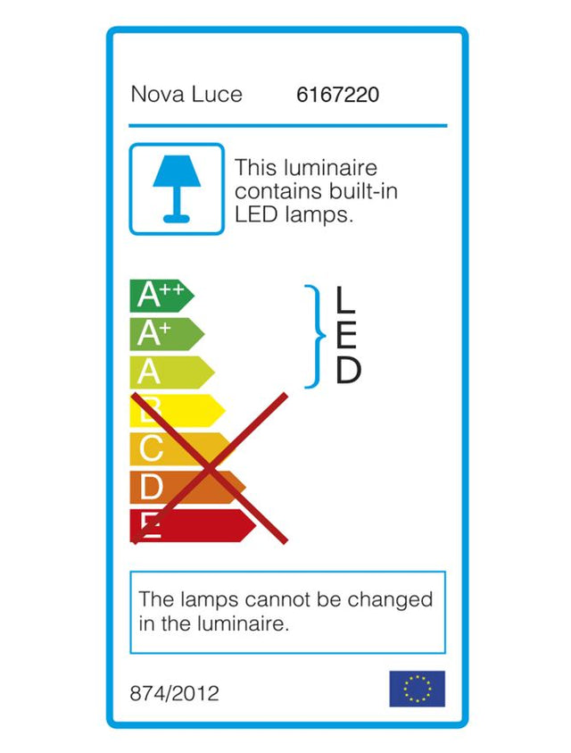 RANDO Black Aluminium & Acrylic LED 42 Watt 230 Volt 2520Lm 3000K IP20 D: 60 H: 120 cm