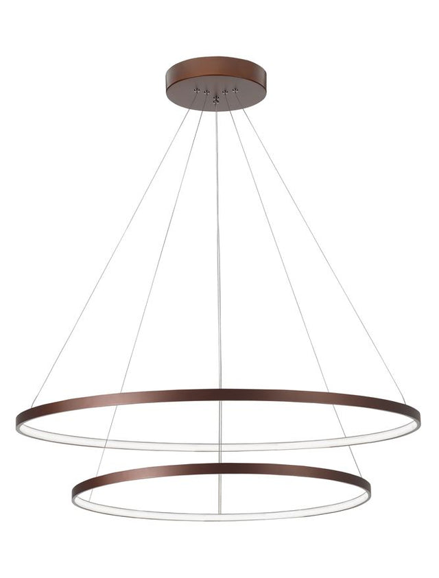 FERROL Coffee Brown Aluminium & Acrylic Adjustable LED 85 Watt 4500Lm 3000K IP20 D: 80 H: 130 cm