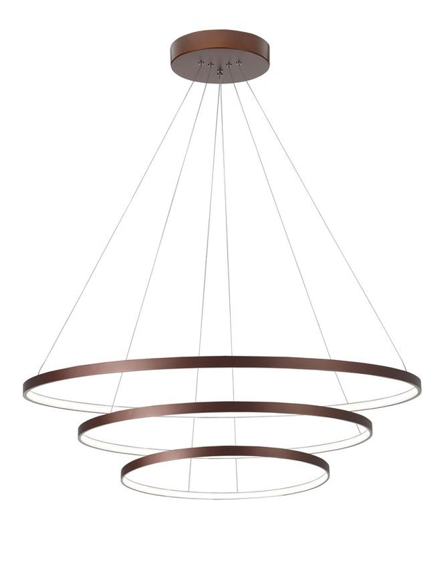 FERROL Coffee Brown Aluminium & Acrylic Adjustable LED 111 Watt 5500Lm 3000K IP20 D: 80 H: 150 cm