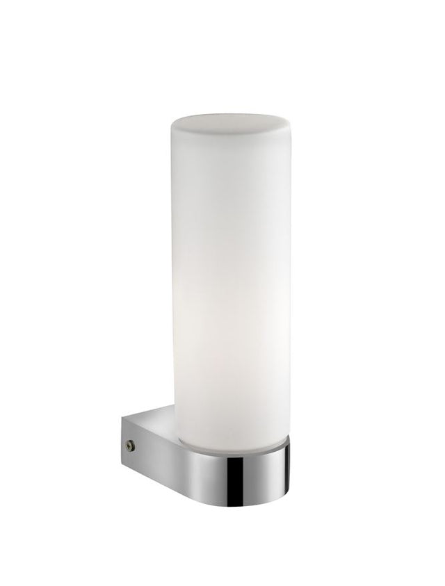 POLO White Opal Glass Chrome Aluminium LED E14 1x5W Bulb Excluded IP44 L: 5 W: 7.5 H: 21.5 cm