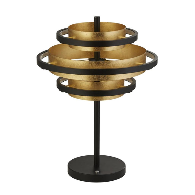 HIVE BLACK/GOLD LEAF 3LT LED TABLE LAMP