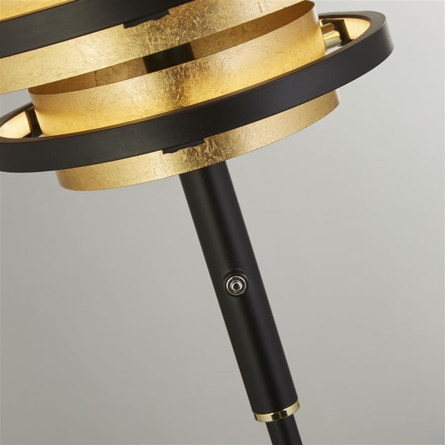 HIVE BLACK/GOLD LEAF 5LT LED FLOOR LAMP