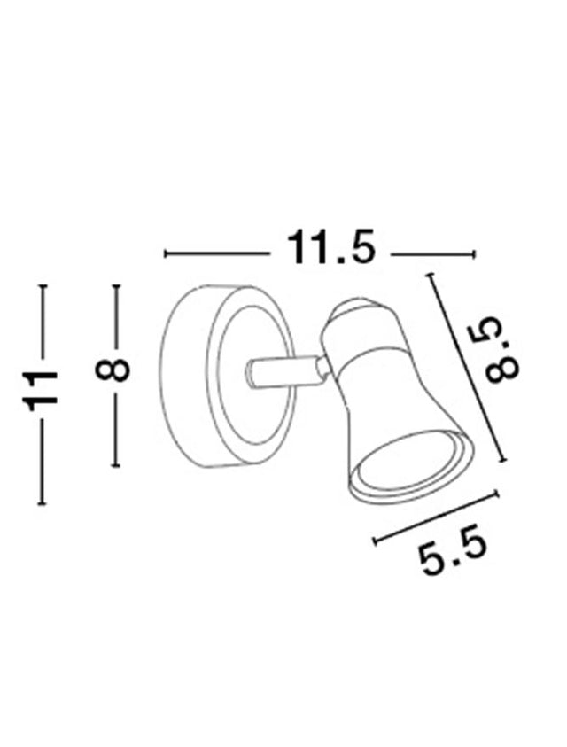 GALERIA Satin Nickel Chrome Aluminium LED GU10 2x10 Watt IP20 Bulb Excluded L: 25 H: 16.5 cm