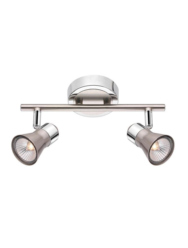 GALERIA Satin Nickel Chrome Aluminium LED GU10 1x10 Watt IP20 Bulb Excluded D: 8 W: 11.5 H: 11 cm