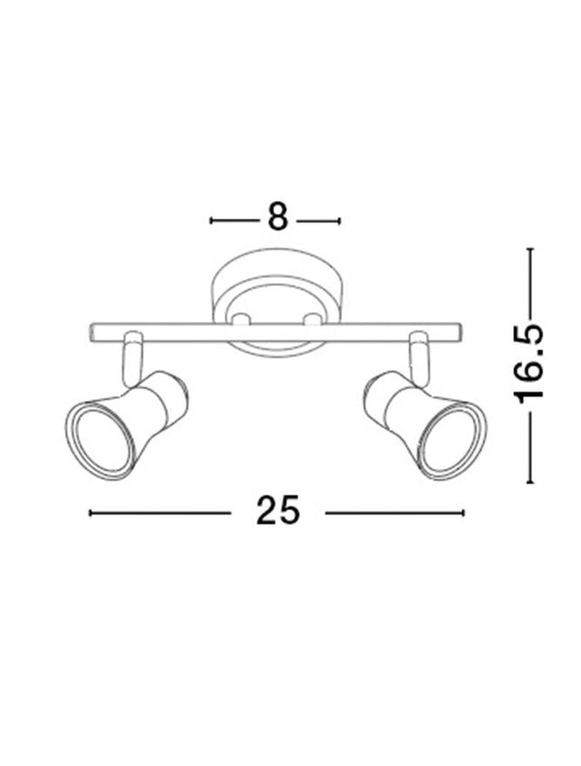 GALERIA Satin Nickel Chrome Aluminium LED GU10 1x10 Watt IP20 Bulb Excluded D: 8 W: 11.5 H: 11 cm